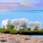 Fairy Garden Miniatures Polar Bear Figurines Animal Simulation White Bear