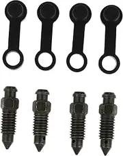 SOLUSTRE Motorcycle Brake Master Cylinder Bleed Screw Bolt Dust Cap Set for Easy Replacement