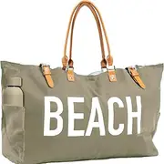 [Keho] Waterproof Beach Bag with Pockets For Women (Sandproof)