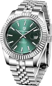 [TAYSHILEY] Pagani Design Automatic Men's Watch, Luxury Stainless Steel Waterproof Wristwatch, NH35A Movement, 42mm Case, Synthetic Sapphire Crystal, Casual/Dress Watch for Men