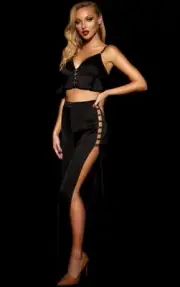 Honey Birdette Melissa Black Loungewear Pants Small