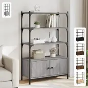 Bookcase 3-Tier Bookshelf Storage Rack Living Room Engineered Wood vidaXL