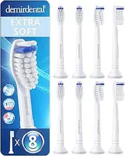 Toothbrush Heads Extra Soft Compatible with Philips Sonicare Toothbrush Heads - Extra Sensitive Replacement Heads for Very Sensitive Teeth - Gentle Brush Heads - White - Replaces HX6058e - 8 Pack