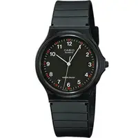在飛比找momo購物網優惠-【CASIO 卡西歐】極簡時尚指針石英錶(黑-MQ-24-1