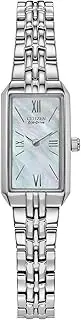 [CITIZEN] Ladies' Eco-Drive Classic Dress Corso Stainless Steel Rectangle Watch, 2-Hand, Jewelry Clasp