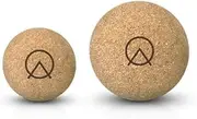 Massage Balls for Back, Neck & Shoulders - Cork Massage Balls for Trigger Point Therapy - Pack of 2 (6cm & 8cm) - Rolling Technique