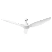 Ceiling Fan 64'' DC Motor LED Light Remote Control White Blade Quiet Operation