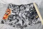 Ed Hardy Mens XL Gray Mesh Skull Panther Shorts NEW