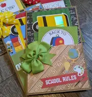School premade junk journal kit, planners, back to school, teacher, scrapbook