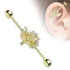 Piercing Industrial Ear Gold Plated Tree of Life