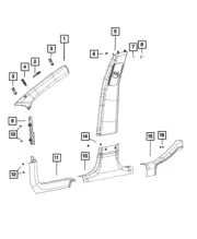 Genuine Mopar 2019-2020 Jeep Cherokee Scuff Plate Front Left 5ZE25HL1AC (for: Jeep)