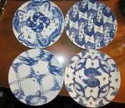 set of 4 Nourish (Poland) "Birds & Bees" 8 1/8" Dessert plates NEW in box!!