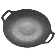 BBQ Grills Pan Nonstick Coating Frying Pan Barbecue Plate Round Griddles Pan