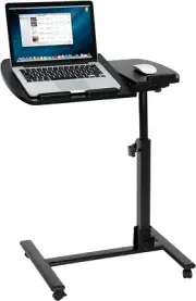 Angle & Height Adjustable Rolling Table Desk Laptop Notebook Stand T