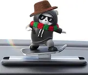 Generic Car Skateboard Bear Decoration - Funny Skater Bear Car Interior Decoration Dashboard Ornament | Cartoon Swing Bear Skateboard Doll, Cute Skateboard Bear for Car Dashboard
