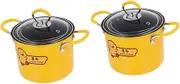 Ciieeo 2 Sets Capacity Deep Frying Pot with Fry Basket Heavy Duty Metal Kitchen Fryer for of Chips Vegetables and Meats for Home and Outdoor Use