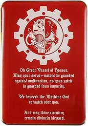 [Starforged] Adeptus Mechanicus STC Pin Badge Refrigerator magnet Warhammer 40000 Brooch, One Size, Metal, No Gemstone, Red
