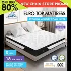 STARRY EUCALYPT Mattress Euro Top Foam Bed Single Size Bonnell Spring 18cm