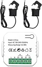 ZigBee 2 Channel Energy Meter Bidirectional with Current Sensor Tuya Smart Monitor Power 80A 110V/240V Gateway Required