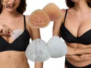 BIMEI Silicone Bra Insert Breast Enhancer,Triangle Breast Forms for Swimsuit Bra