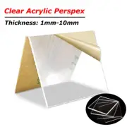 Clear Acrylic Perspex Sheet Plate PMMA Plastic Panel Thick 1mm-10mm & Multi-size