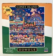 Dowdle Puzzle - Coney Island - 500 Piece Jigsaw Puzzle - 20" x 16" - New