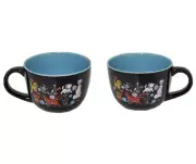 Disney The Aristocrats Black Soup Bowl Cup Mug 29oz Set Of 2 NEW NWT
