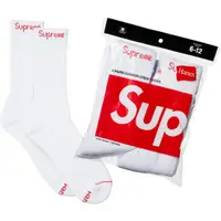 在飛比找蝦皮商城優惠-Supreme /Hanes Crew Socks (4 p