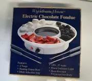 Wyndham House Electric Chocolate Fondue Maker Cheese Chocolate Melting Pot-new!!