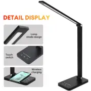LED Desk Lamps Dimmable Touch Foldable Table Lamp Bedside Reading Night Light