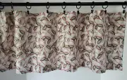 Valance Baseballs on White Background Handmade Window Treatment 53"W x 14" L