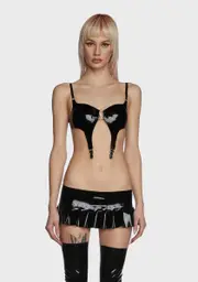 [Bustedbrand] Latex Garter Bra