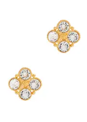 Kenneth Jay Lane Crystal-embellished Stud Earrings - Gold ONE SIZE