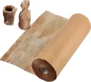 Honeycomb Packing Paper Wrap Roll 30CM x 50M Recycled Brown Kraft Paper Roll Cus