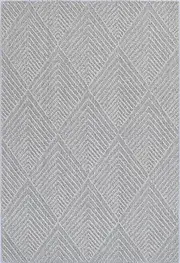 Vanuatu Kini Grey Geometric Flatweave Rug