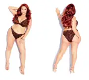 CCX City Chic Ladies Vibeka Bikini Pant Swimwear size 16 Small Colour Leopard