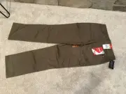 Dickies FLEX Regular Fit Duck Carpenter Pants -34 x 32 -Stonewashed Timber Brown