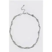 Mens Silver Knot Chain Necklace