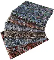 CraftsFabrics 6Pcs Paisley Patterns Cotton Fabric Quilting Patchwork Fabric Fat Quarter Bundles Fabric for DIY Crafts Cloth Sewing