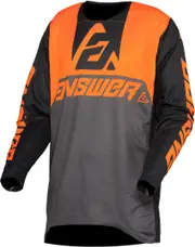 [Answer Racing] Answer Trinity Voyd Motocross Jersey, black-grey-orange, Size L for Men Black Grey Orange