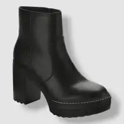 Sun + Stone Women's Black Kiinsley Platform Booties Shoe Size 8.5M