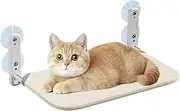 Apujent Cat Window Perches | Cat Hammock for Wall with Suction Cups,Foldable Lounger with Suction Attached Cordless Design for Indoor Room Apartment Pet Bedside