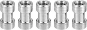Labymos 5pcs 1/4"-20 and 3/8"-16 Female Sot Screw Threaded Adapter for Camera Flash Light Bracket
