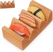 LIGIGWASH Sushi Maker Display Stand Wooden Serving Tray Restaurant Sushi Holder Taco Holders Compact