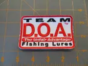 Vintage Mint Fishing Patch - Team DOA Lures - 3 3/4 x 2 1/4 inch