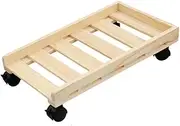 Pc Stand Wooden Moving PC Holder with Casters, Heat Dissipation Case Holder Tower Tray Office CPU Stand with Rolling Wheels CPU Stand(Natural)