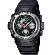 Casio G-Shock Neobrite Analogue/Digital Mens Black Watch AW590-1A AW-590-1ADR