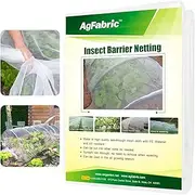Agfabric Standard Insect Screen & Garden Netting Against Bugs, Birds & Squirrels - 10'x15' of Mesh Netting, White