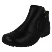 Ladies Rieker Dual Zip Fleece Lined Ankle Boots - L4663