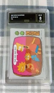 1990 Topps SIMPSONS #22 Card GMA not PSA Grade 8 Lisa Bart Maggie NM Rookie
